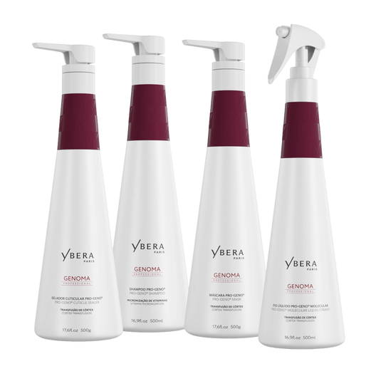 Kit de tratamiento reconstructor molecular Genoma de Ybera Paris con tecnología Pro-Geno® para cabello extremadamente dañado-1