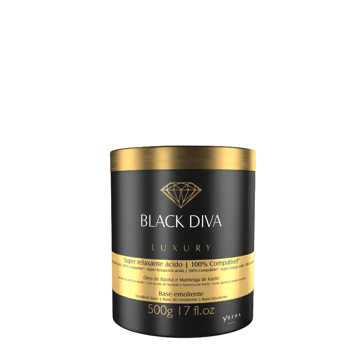 Mascara Black Diva Base Emoliente, crema nutri-lipídica para rizos definidos o liso Ybera Paris