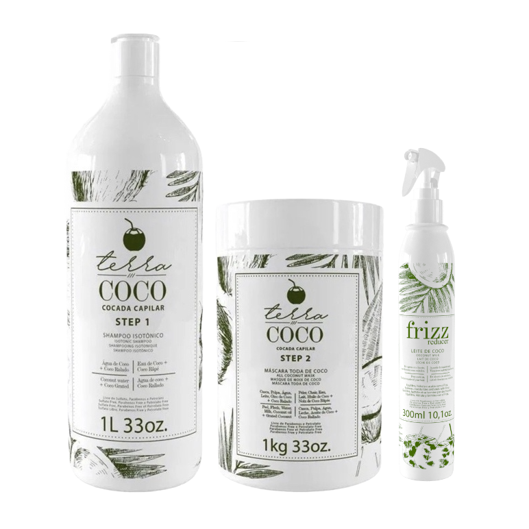 Kit Cocada Capilar Terra Coco de Ybera Paris para el cuidado del cabello seco o dañado