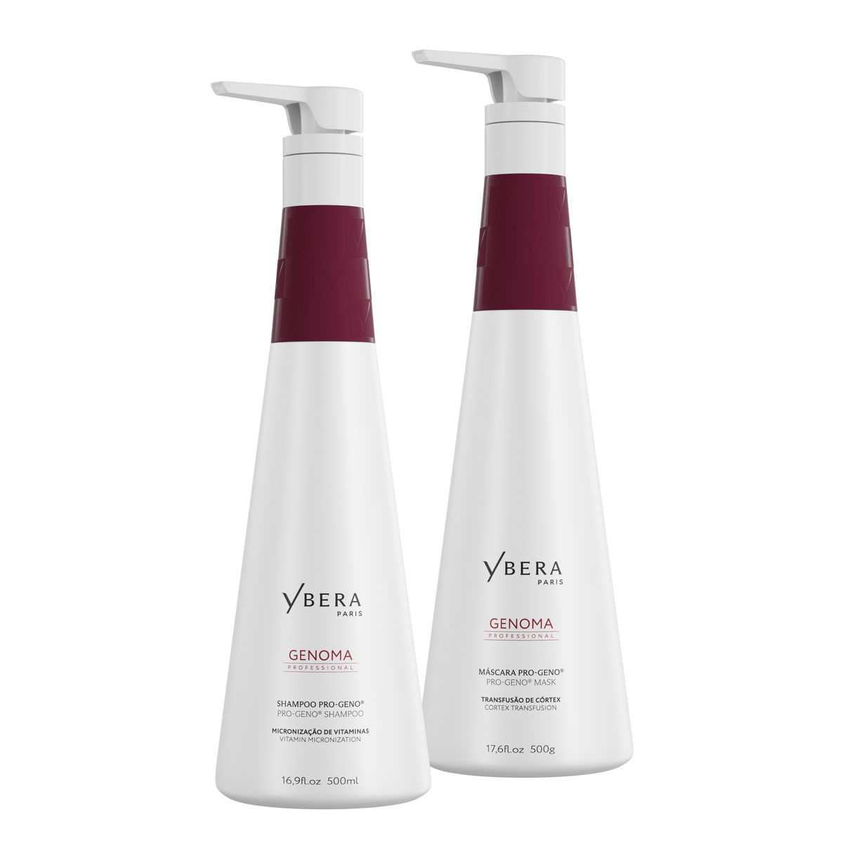 Pack Pro-Geno® Genoma de Ybera Paris con shampoo y máscara capilar.