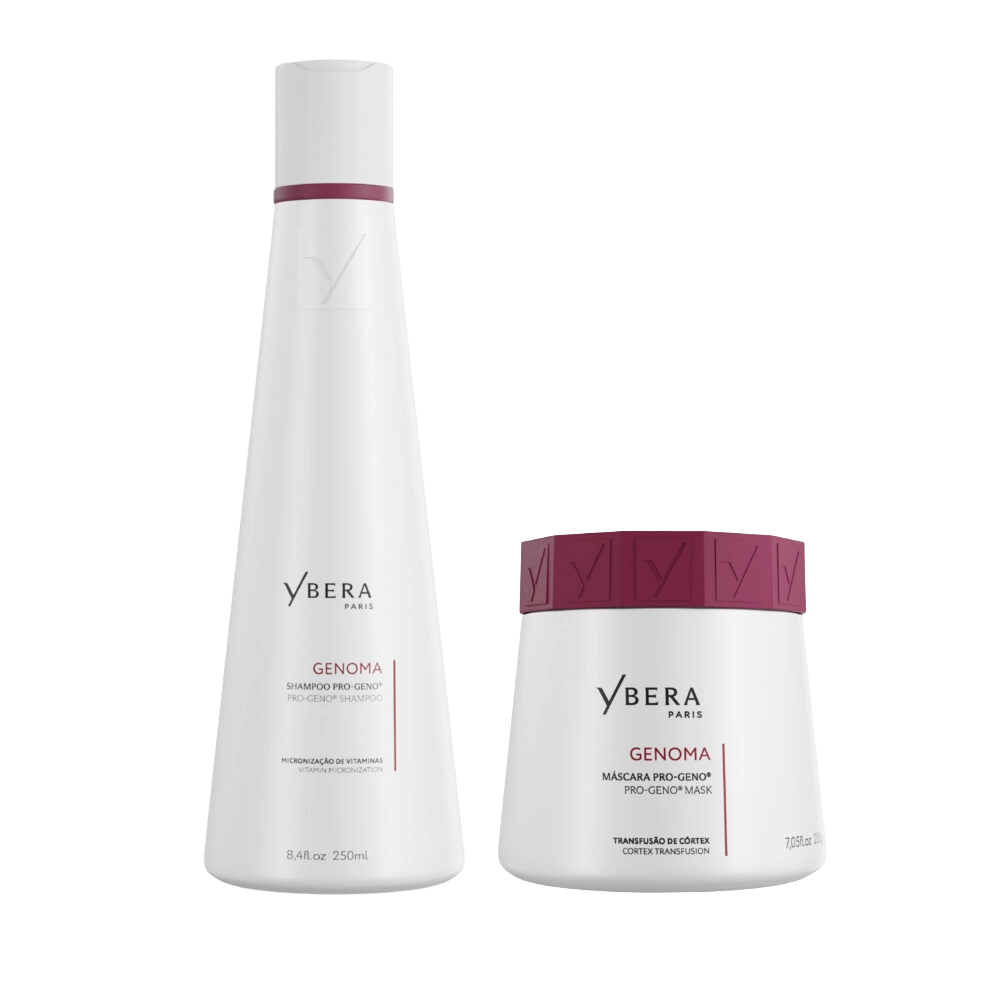 Pack Pro-Geno® Genoma de Ybera Paris con shampoo y máscara capilar.