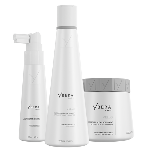 Pack Vello Alfa-Lactobaby® Home Care de Ybera Paris con champú, mascarilla y suero vital