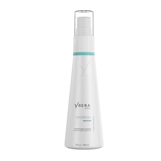 Universal C360 Gloss de Ybera Paris, finalizador en gel con protección térmica y brillo tridimensional.