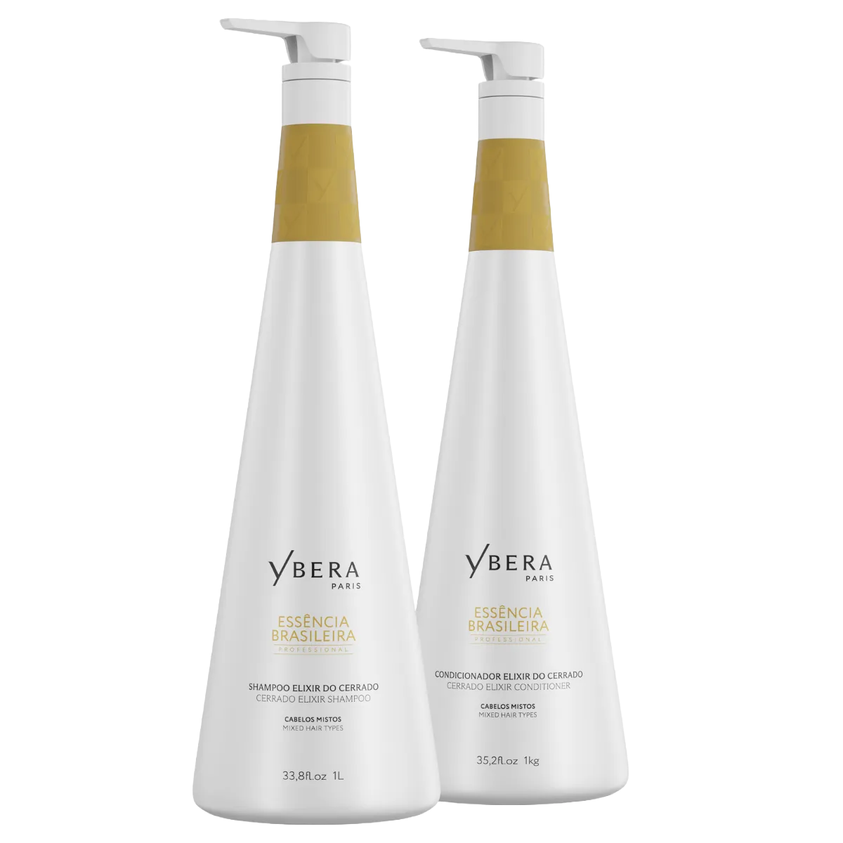 Tratamiento profesional Elixir do Cerrado de Essência Brasileira con champú y acondicionador para cabello mixto.