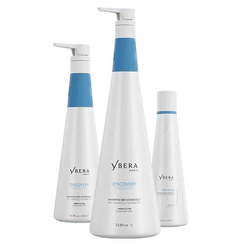 Champú Bio-Stemcell® Discovery de Ybera Paris para cabello limpio, brillante y protegido